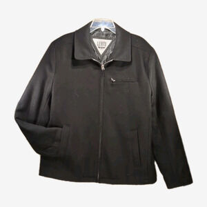 Levi’s Black Wool Blend Coat Men’s Medium – Full Zip, Vintage Lined, Utility